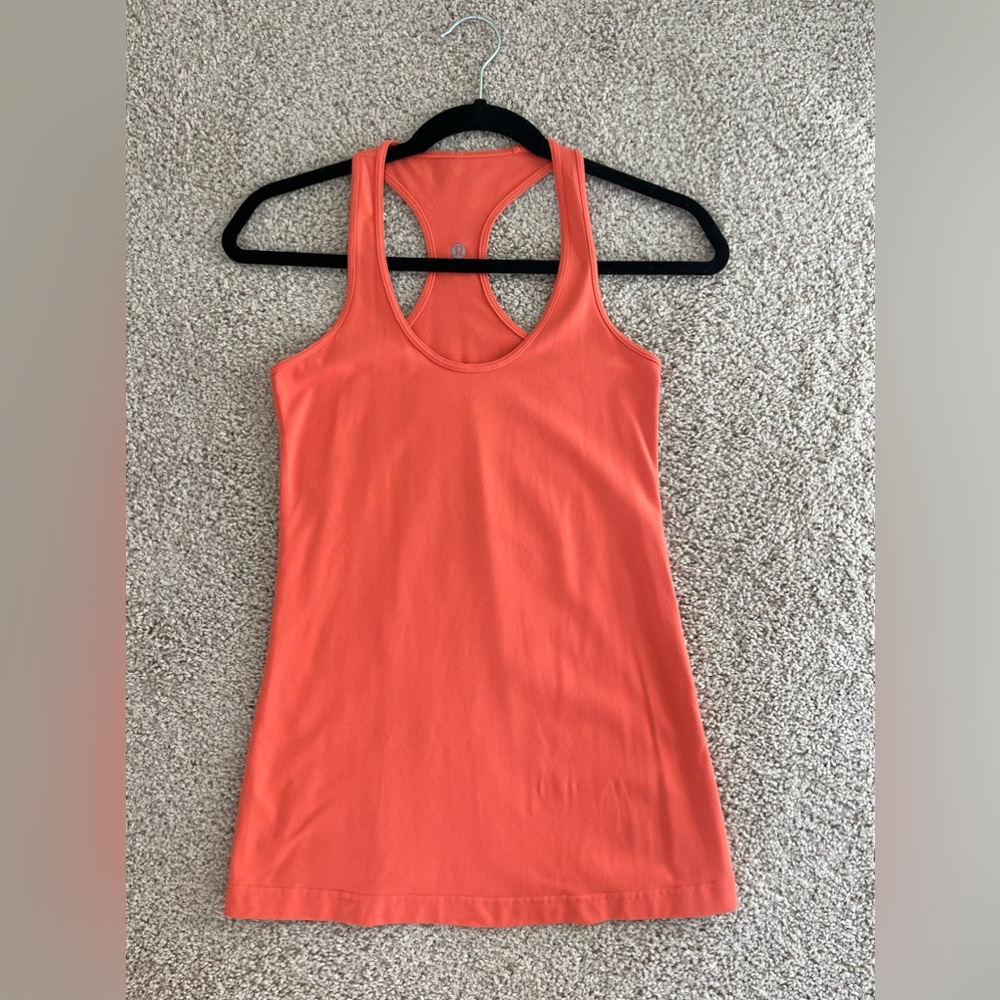 Women's Lululemon Cool Racerback (Luon Fabric) - Size 8, Orange